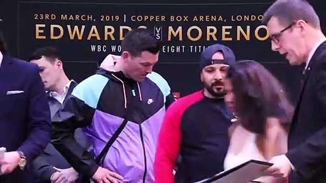 SHANNON COURTENAY v CRISTINA BUSUIOC **FINAL** HEAD-TO-HEAD @ WEIGH-IN / EDWARDS v MORENO