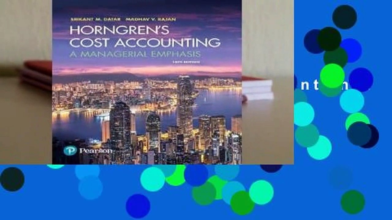 Trial New Releases  Horngren's Cost Accounting: A Managerial Emphasis by Charles T. Horngren