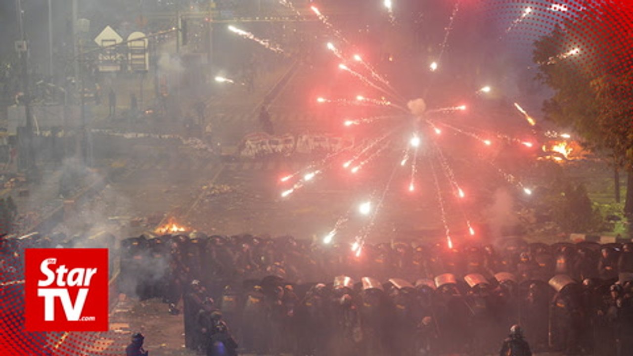 Protesters, police clash in second night of post-election protests in Indonesia