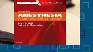Library  Anesthesia: A Comprehensive Review - Brian A. Hall