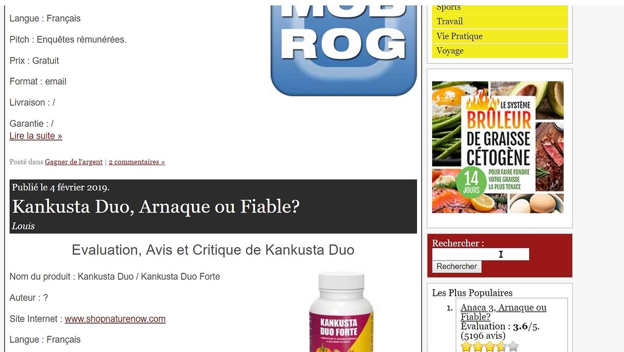 Kankusta Duo Forte, Arnaque ou Fiable?