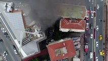 Alev alev yanan hastane havadan böyle görüntülendi
