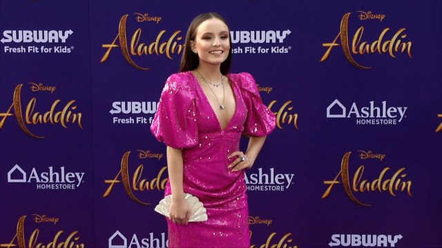 Larissa Manoela Aladdin World Premiere Purple Carpet