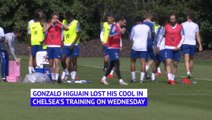 Higuain loses his cool in Chelsea training