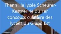 Thann . Une crème de chef.  Francis Willegger, chef de cuisine du lycée Scheurer-Kestner a obtenu la 4e place au concours des cantines des lycées du Grand Est.