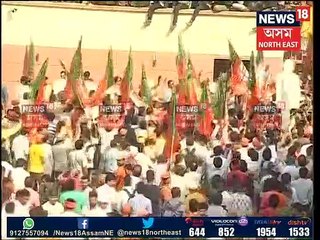 মোদীৰ জয়যাত্ৰা, ঢাক–ঢোল বজাই বিজেপিৰ সভাপতি অমিত শ্বাহক আদৰণি