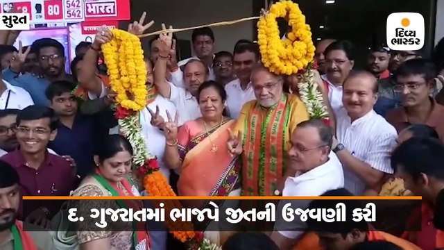 દ. ગુજરાતમાં ભાજપના ઉમેદવારોએ જીતની ઉજવણી કરી, વિજય સરઘસ નીકળ્યા