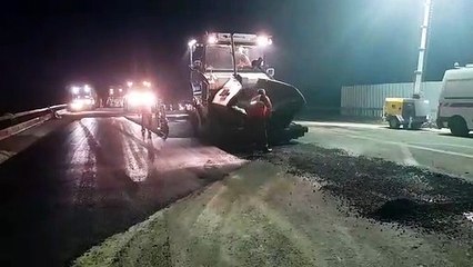 Au coeur des travaux nocturnes sur la RN57