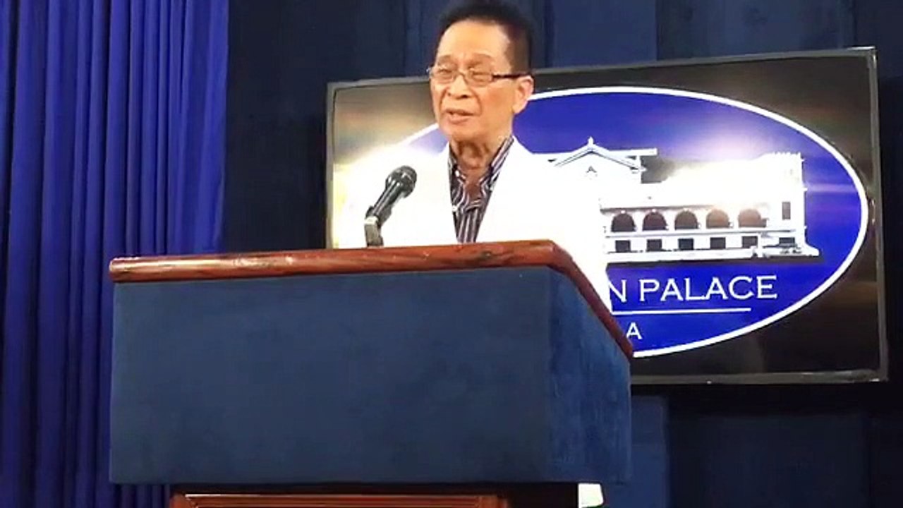 Presidential spokesman Salvador Panelo holds press conference in Malacañang (May 23, 2019)