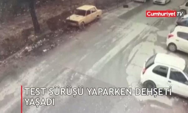 Otomobili ile test sürüşü yaparken dehşeti yaşadı