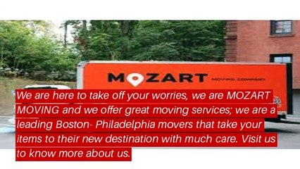 Boston-Philadelphia Movers - Mozartmoving