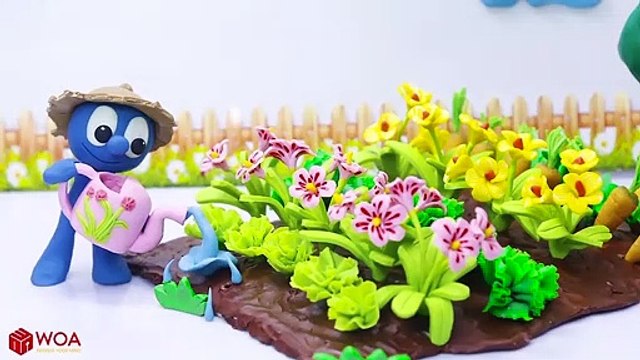 CLAY MIXER SUPERHERO PLAYHOUSE BUILDING Stop Motion Cartoons Animation