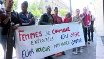 Les femmes de chambre en grève ont été expulsées de leur piquet de grève devant l'hôtel NH Collectio