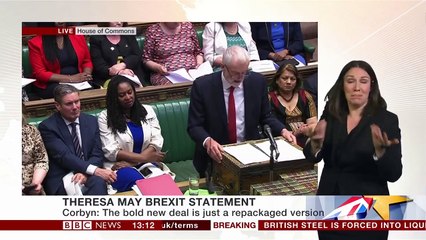 Corbyn- May has 'lost the authority to deliver' - BBC News