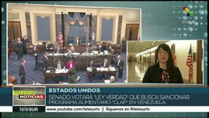 EEUU: senado vota "Ley Verdad" para fortalecer sanciones a Venezuela