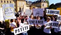 Manifestation du secteur de la petite enfance à Metz : les bébés ne sont pas des sardines