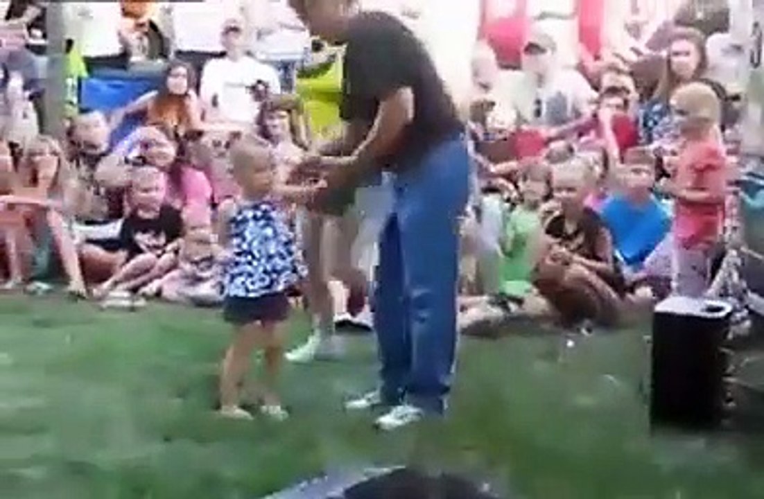 Little Girl rides a Crocodile