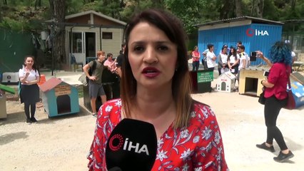 Öğrenciler ‘sevimli dostlara’ kulübe yaptı