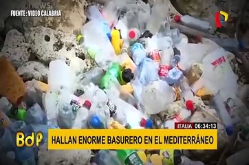 Italia: descubren enorme botadero de basura en el Mediterráneo