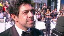 Pierfrancesco Favino au micro de Laurent Weil - Cannes 2019