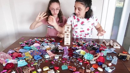 JENGA BARBİE KOMBİN CHALLENGE! JENGA TAHTASINDAN NE ÇIKARSA KOMBİN! Bidünya Oyuncak  