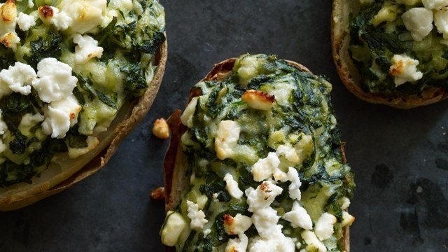 How to Make Spanakopita Loaded Twice-Baked Potatoes