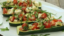How to Make Caprese Salad-Stuffed Zucchini Boats