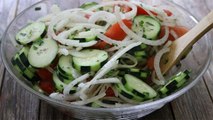 How to Make Summer Tomato, Onion & Cucumber Salad