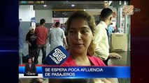 Éxodo de pasajeros en la terminal de Guayaquil