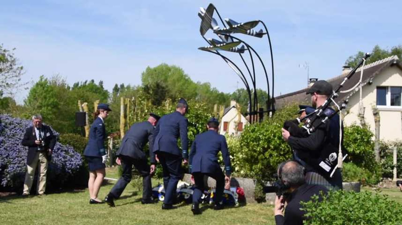 Inauguration du "Belgian Overlord Wings" à Crépon en Normandie