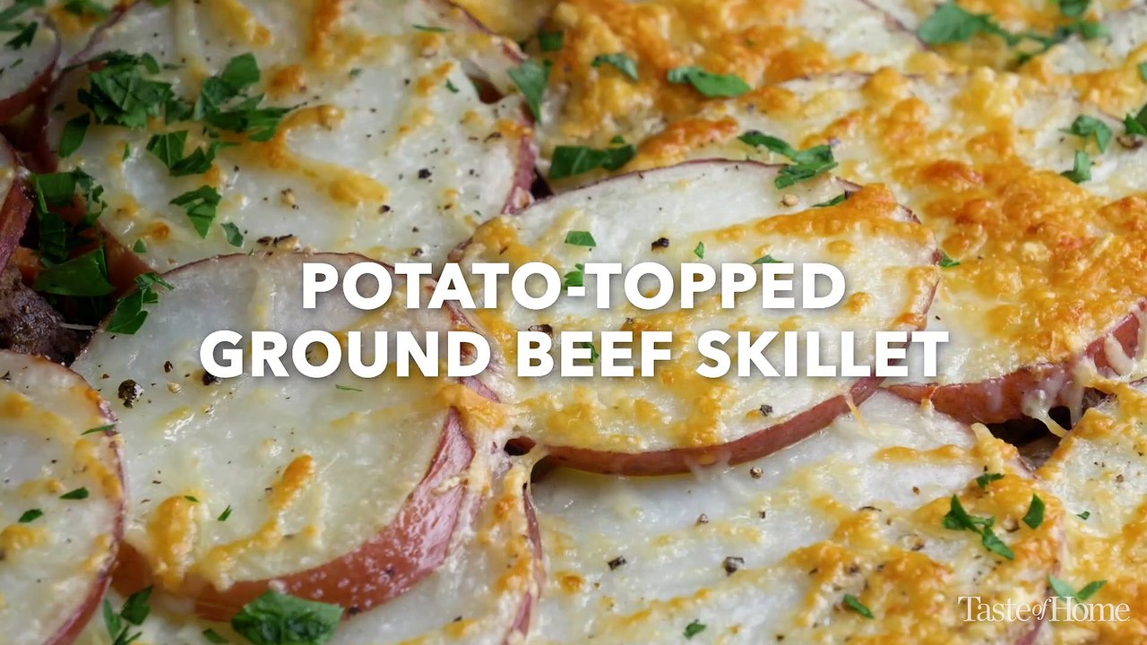 Potato Topped Ground Beef Skillet