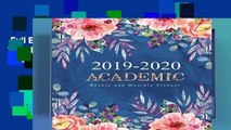 Full E-book  2019-2020 Academic Planner Weekly and Monthly: Decorative Watercolor Flower Cute