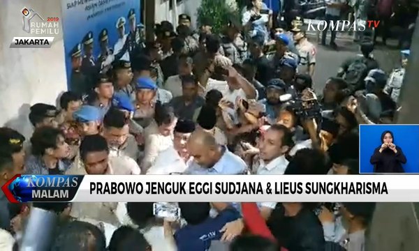 Prabowo Jenguk Eggi Sudjana & Lieus Sungkharisma di Polda Metro Jaya