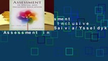 Library  Assessment in Special and Inclusive Education for Salvia/Ysseldyke/Witmer's Assessment in