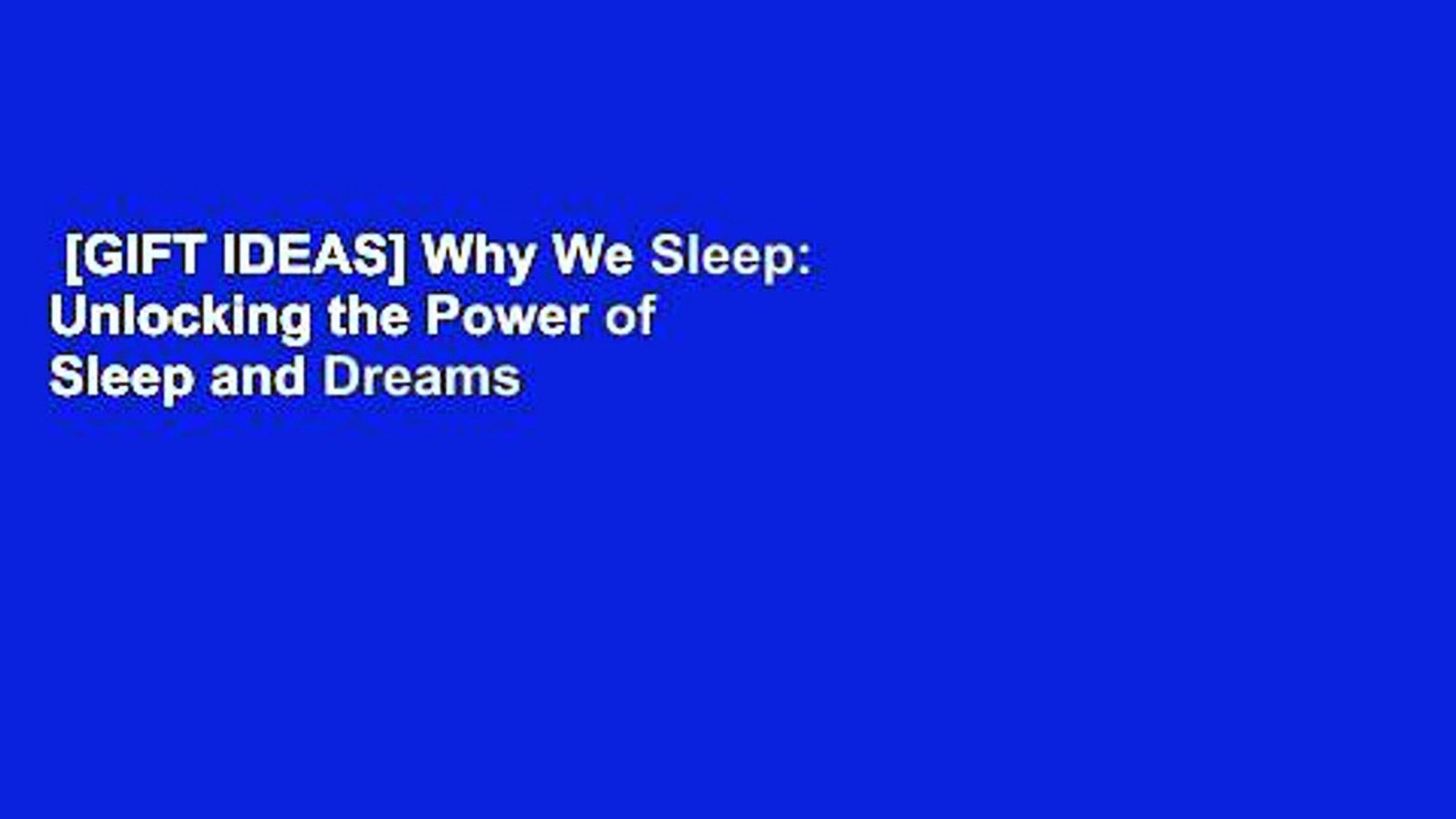 Collection of Why we sleep unlocking the power of sleep and dreams For Free