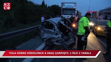 TEM'de yola gübre döküldü 1 kişi hayatını kaybetti