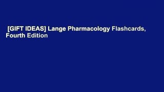 [GIFT IDEAS] Lange Pharmacology Flashcards, Fourth Edition
