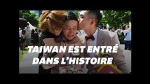 Taïwan célèbre des dizaines de mariages homosexuels, les premiers en Asie