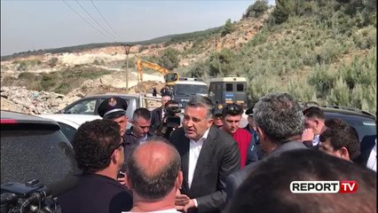Report TV - Mbyllen furrat e gëlqeres në malin e Krujës, ministri Klosi debat me pronarët