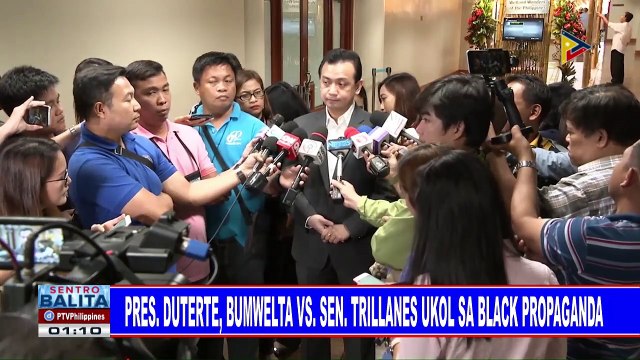 Pres. #Duterte, bumwelta vs Sen. Trillanes ukol sa black propaganda