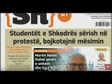 Ora juaj, Shtypi i dites: Studentët e Shkodrës sërish në protestë, bojkotojnë mësimin