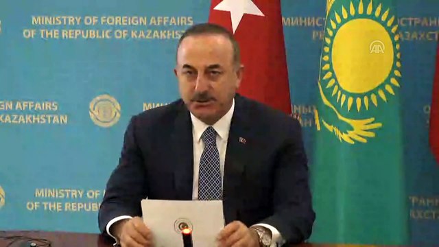 Atamkulov-Çavuşoğlu ortak basın toplantısı - Çavuşoğlu (1) - NUR SULTAN