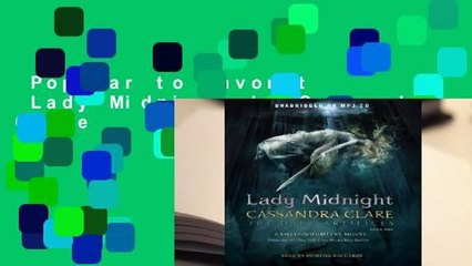 Popular to Favorit  Lady Midnight by Cassandra Clare