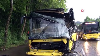 Sarıyer'de Trafik Kazası! İETT Otobüsü, Öndeki Otobüse Çarptı