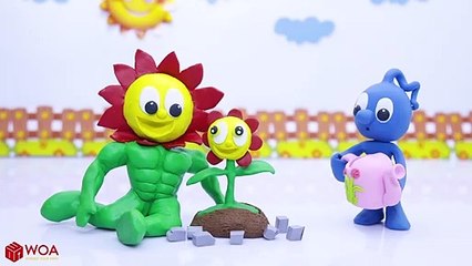 CLAY MIXER: SURVIVAL POWER FLOWER GERMINATION  Play Doh Cartoons