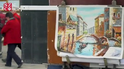 Polis Banksy'yi Venedik'ten kovdu