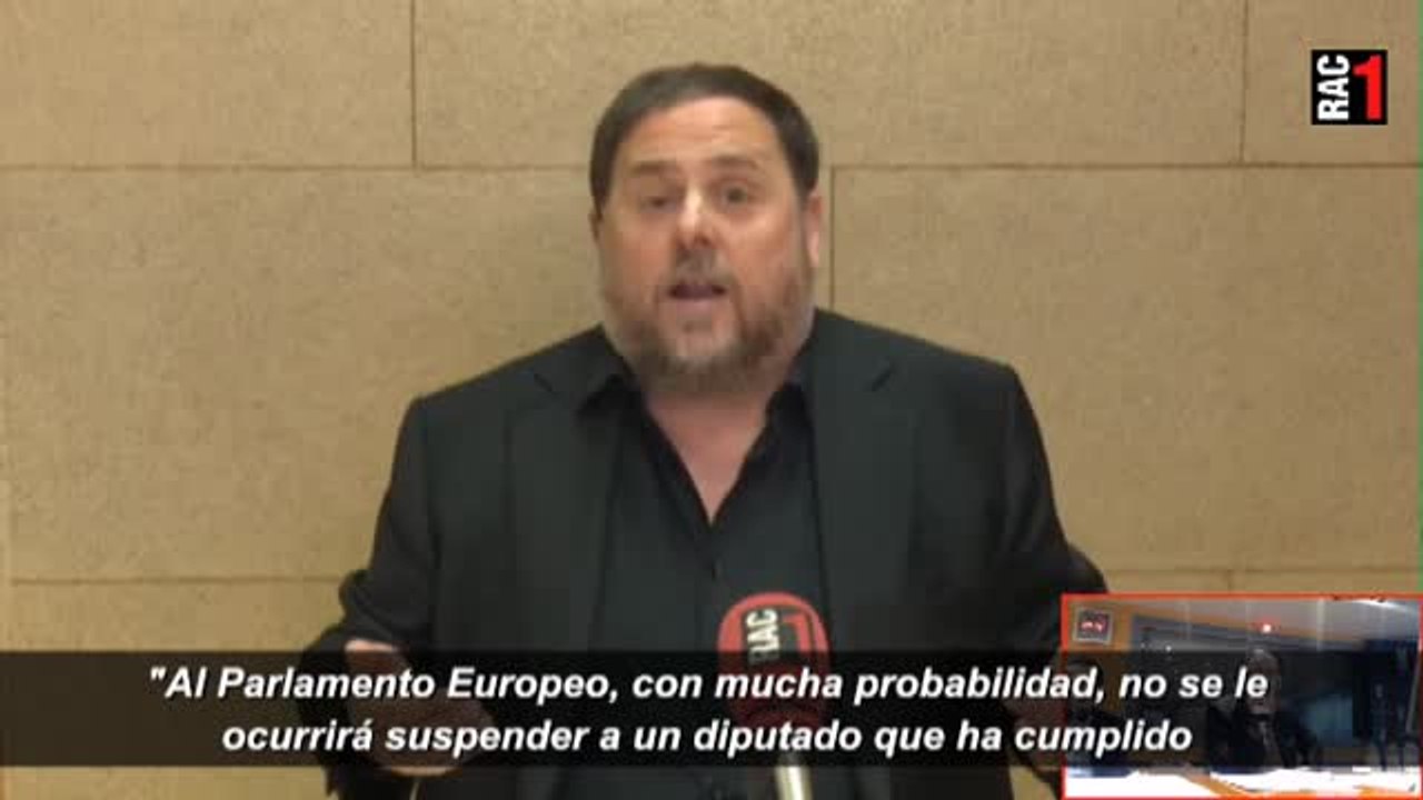 Junqueras confía en que el Parlamento Europeo no le suspenda por cumplir "con todas las formalidades"
