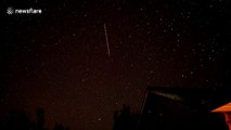 Timelapse captures the Lyrid meteor shower from a rooftop in Utah