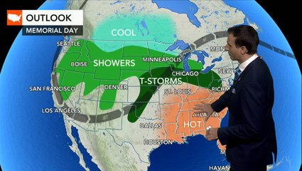 Télécharger la video: Memorial Day: Showers, storms to stretch across North Central states