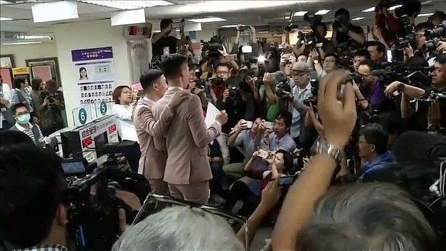 Watch: Taiwan couples tie the knot in Asia's first same-sex marriages